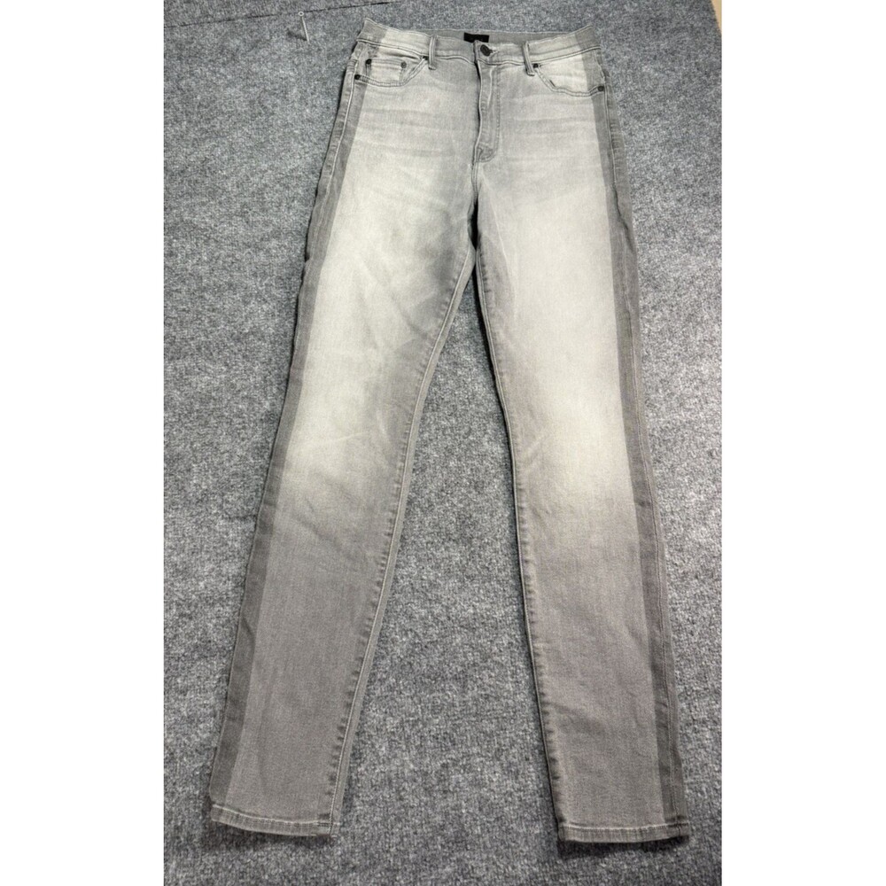 Mother Jeans Women’s Size 27 Gray Denim High Rise Skinny Side Stripe Detail